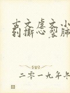 古文虐文小说虐到撕心裂肺