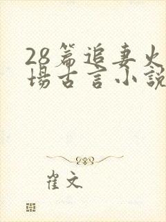 28篇追妻火葬场古言小说