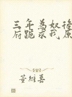 三年为奴后,侯府跪求我原谅