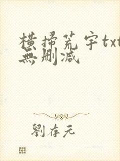 横扫荒宇txt无删减
