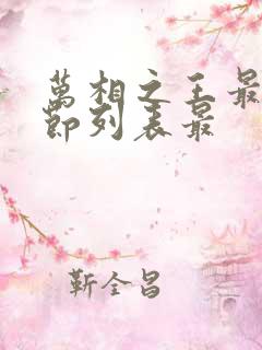 万相之王最新章节列表最