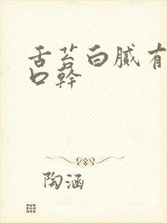 舌苔白腻有齿痕口干