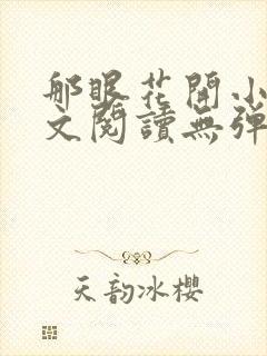 那眼花开小说全文阅读无弹窗