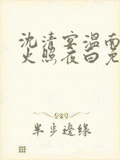 沈清宴温南枝烟火照夜白免费阅读