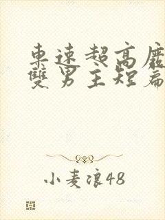 车速超高废文的双男主短篇小说推荐