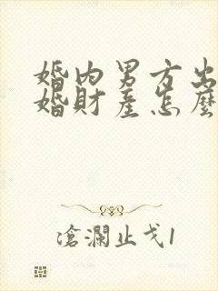 婚内男方出轨离婚财产怎么分割