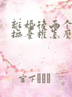 离婚后两个孩子抚养权怎么判定