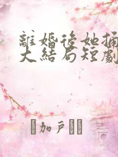 离婚后她捅破天大结局短剧全集免费