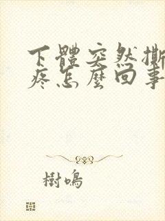 下体突然撕裂的疼怎么回事