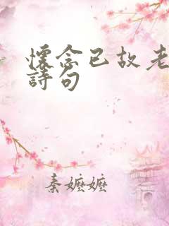 怀念已故老人的诗句