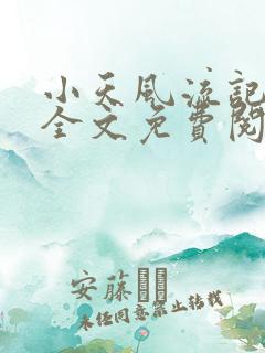 小天风流记小说全文免费阅读