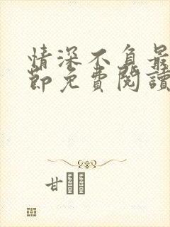 情深不负最新章节免费阅读