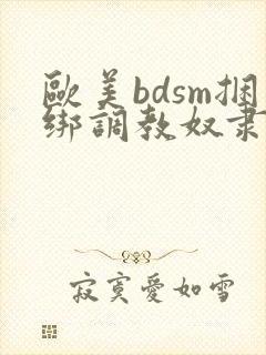 欧美bdsm捆绑调教奴隶美女