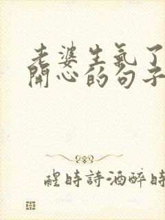 老婆生气了哄他开心的句子