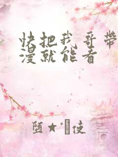 快把我哥带走动漫就能看