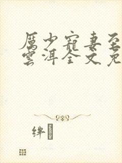 厉少宠妻至上宋云洱全文免费阅读