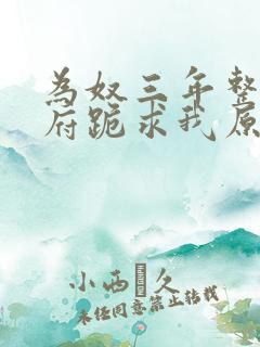 为奴三年整个侯府跪求我原谅全文免费阅读