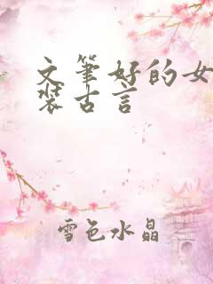 文笔好的女扮男装古言