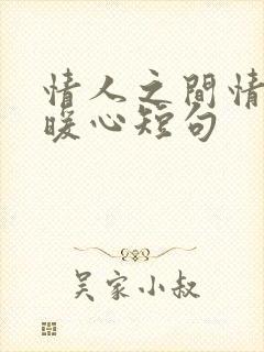 情人之间情话最暖心短句