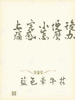 上完小便后有刺痛感怎么办