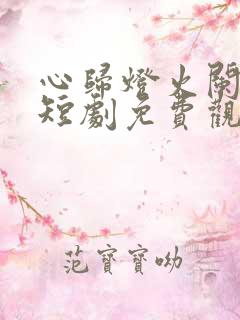 心归灯火阑珊处短剧免费观看大结局