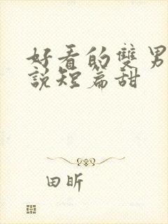 好看的双男主小说短篇甜
