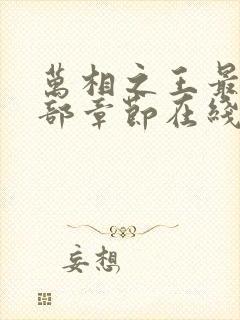 万相之王最新全部章节在线阅读