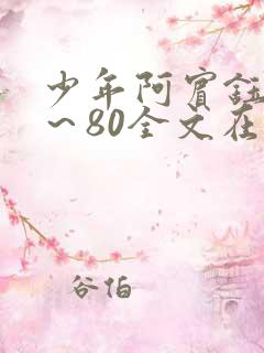 少年阿宾钰慧1～80全文在线阅读