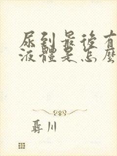 尿到最后有透明液体是怎么回事