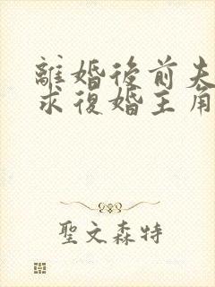 离婚后前夫哭着求复婚主角