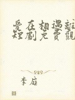 爱在相遇离婚时短剧免费观看