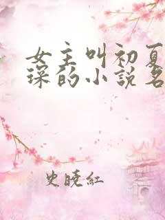 女主叫初夏顾霆琛的小说名字