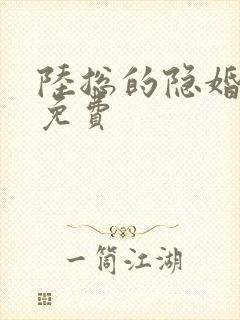 陆总的隐婚娇妻免费