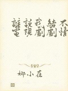 谁说我结不了婚电视剧剧情