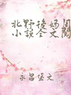 北野后妈周继烨小说全文阅读