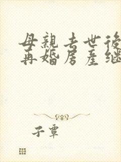 母亲去世后父亲再婚房产继承