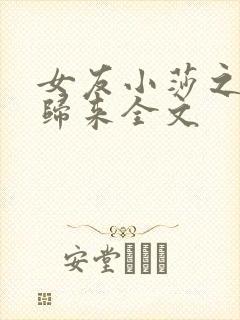 女友小莎之小莎归来全文
