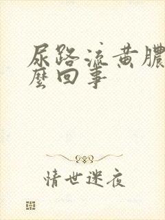 尿路流黄脓是怎么回事