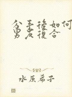 分手后如何挽回男友复合