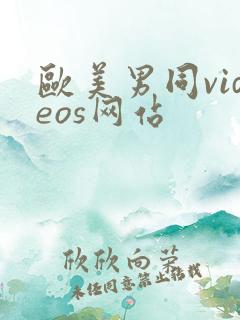 欧美男同videos网站