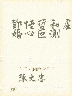 邓佳哲和卢丹妮婚心叵测