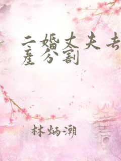 二婚丈夫去世遗产分割