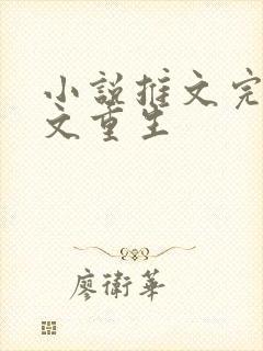 小说推文完结爽文重生