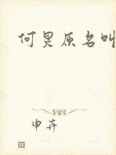 何炅原名叫什么