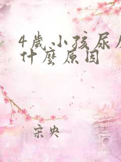 4岁小孩尿床是什么原因