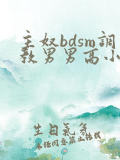 主奴bdsm调教男男高小说