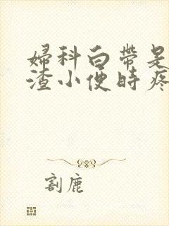 妇科白带是豆腐渣小便时疼痛原因