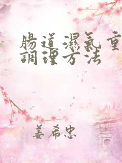 肠道湿气重怎样调理方法