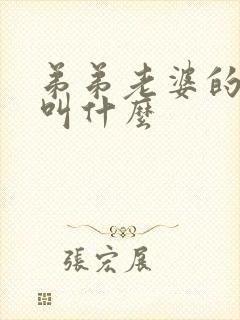 弟弟老婆的爸妈叫什么