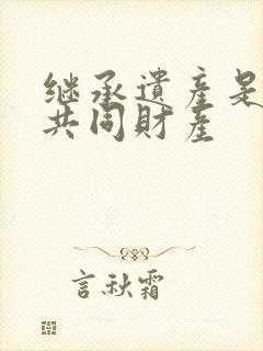 继承遗产是夫妻共同财产